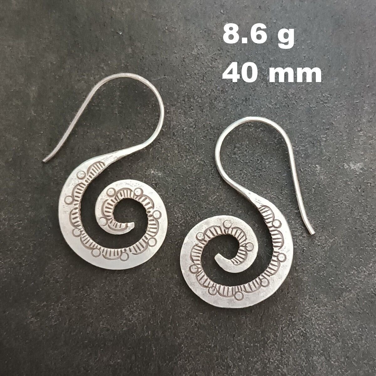 FINE SILVER EARRINGS NO STONE CRAFT VINTAGE DANGLES 8g OCTOPUS TENTACLES #REE52