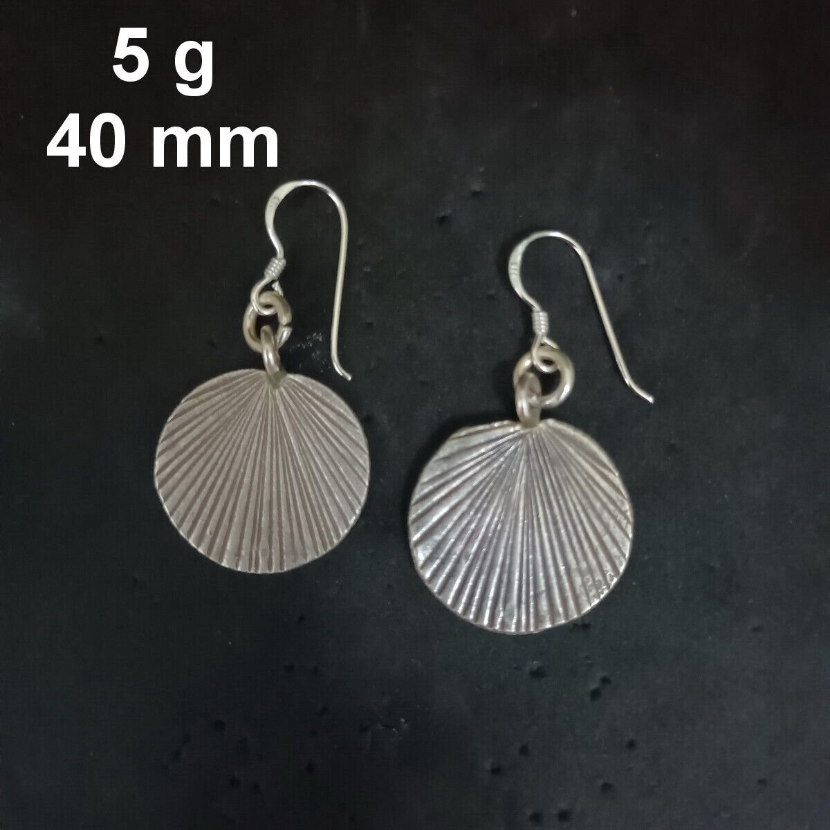 FINE SILVER EARRINGS CRAFT VINTAGE WOMEN DANGLES 5g Elegant Simplicity #RE135