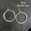 FINE SILVER EARRINGS CRAFT VINTAGE DANGLES 18g Timeless Symmetry hoop #RE235
