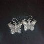 FINE SILVER EARRINGS CRAFT VINTAGE DANGLES 8g Antique Allure butterfly #RE242