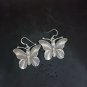 FINE SILVER EARRINGS CRAFT VINTAGE DANGLES 8g Antique Allure butterfly #RE242
