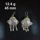 FINE SILVER EARRINGS CRAFT VINTAGE DANGLES 12g Enchanting Elegance fish #RE282
