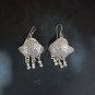 FINE SILVER EARRINGS CRAFT VINTAGE DANGLES 12g Enchanting Elegance fish #RE282