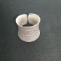FINE SOLID SILVER RING ADJUSTABLE SIZE VINTAGE 8g ENGRAVED GOTHIC #RR001