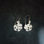FINE SILVER EARRINGS CRAFT VINTAGE DANGLES 4g SPIRAL RIBBON ROUND #RE172