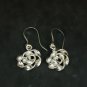 FINE SILVER EARRINGS CRAFT VINTAGE DANGLES 4g SPIRAL RIBBON ROUND #RE172