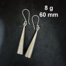 FINE SILVER EARRINGS CRAFT VINTAGE DANGLES 8g Artisan UNIQUE STICK #RE181