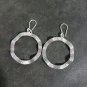 FINE SILVER EARRINGS CRAFT VINTAGE DANGLES 11g Timeless Tides hoop #RE220