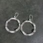 FINE SILVER EARRINGS CRAFT VINTAGE DANGLES 11g Timeless Tides hoop #RE220
