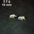 FINE SILVER EARRINGS CRAFT VINTAGE DANGLES 2g MINIMALIST STUD ELEPHANT #RE193