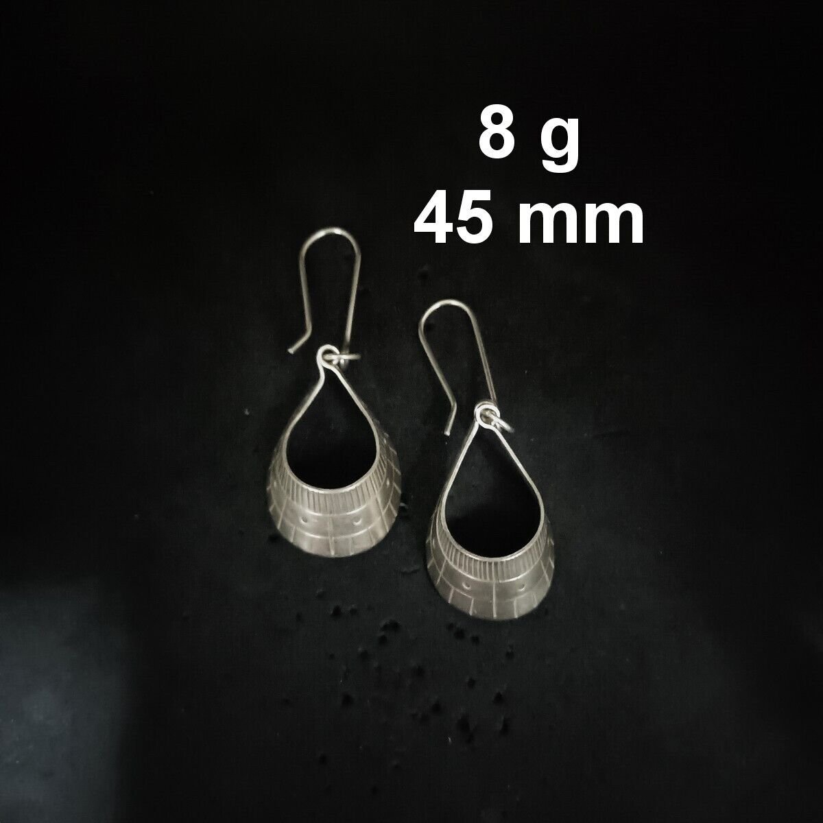 FINE SILVER EARRINGS CRAFT VINTAGE DANGLES 8g Ethereal Echoes Romance #RE278