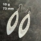 FINE SILVER EARRINGS NO STONE CRAFT VINTAGE DANGLES 10g FLAT FLIP #RE067