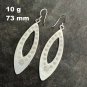FINE SILVER EARRINGS NO STONE CRAFT VINTAGE DANGLES 10g FLAT FLIP #RE067