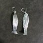 FINE SILVER EARRINGS CRAFT VINTAGE DANGLES 9g Delicate Dreams fish #RE219