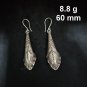 FINE SILVER EARRINGS CRAFT VINTAGE DANGLES 8g Serenade Artisan fish #RE249