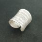 FINE SOLID SILVER RING ADJUSTABLE SIZE VINTAGE 8g STRAW PIECE #RR008