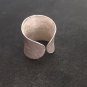 FINE SOLID SILVER RING ADJUSTABLE SIZE VINTAGE 8g STRAW PIECE #RR008