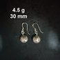 FINE SILVER EARRINGS CRAFT VINTAGE DANGLES 4g EMBOSSED ROUND BUG #RE188
