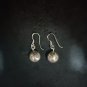 FINE SILVER EARRINGS CRAFT VINTAGE DANGLES 4g EMBOSSED ROUND BUG #RE188