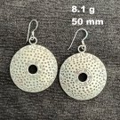FINE SILVER EARRINGS NO STONE CRAFT VINTAGE DANGLES 8g ROUND HOLE #REE44