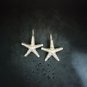 FINE SILVER EARRINGS CRAFT VINTAGE DANGLES 6g Tribal Inspired STARFISH #RE197