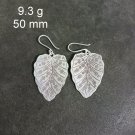 FINE SILVER EARRINGS CRAFT VINTAGE DANGLES 9g Nature's Echo leaf #RE231