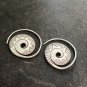 FINE SILVER EARRINGS NO STONE CRAFT VINTAGE DANGLES 7g SPIRAL ROUND #REE57