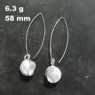 FINE SILVER EARRINGS NO STONE CRAFT VINTAGE DANGLES 6g LONG HOOK BALL #REE45