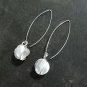 FINE SILVER EARRINGS NO STONE CRAFT VINTAGE DANGLES 6g LONG HOOK BALL #REE45