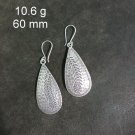 FINE SILVER EARRINGS CRAFT VINTAGE DANGLES 10g Artisanal Charm #RE209