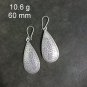 FINE SILVER EARRINGS CRAFT VINTAGE DANGLES 10g Artisanal Charm #RE209