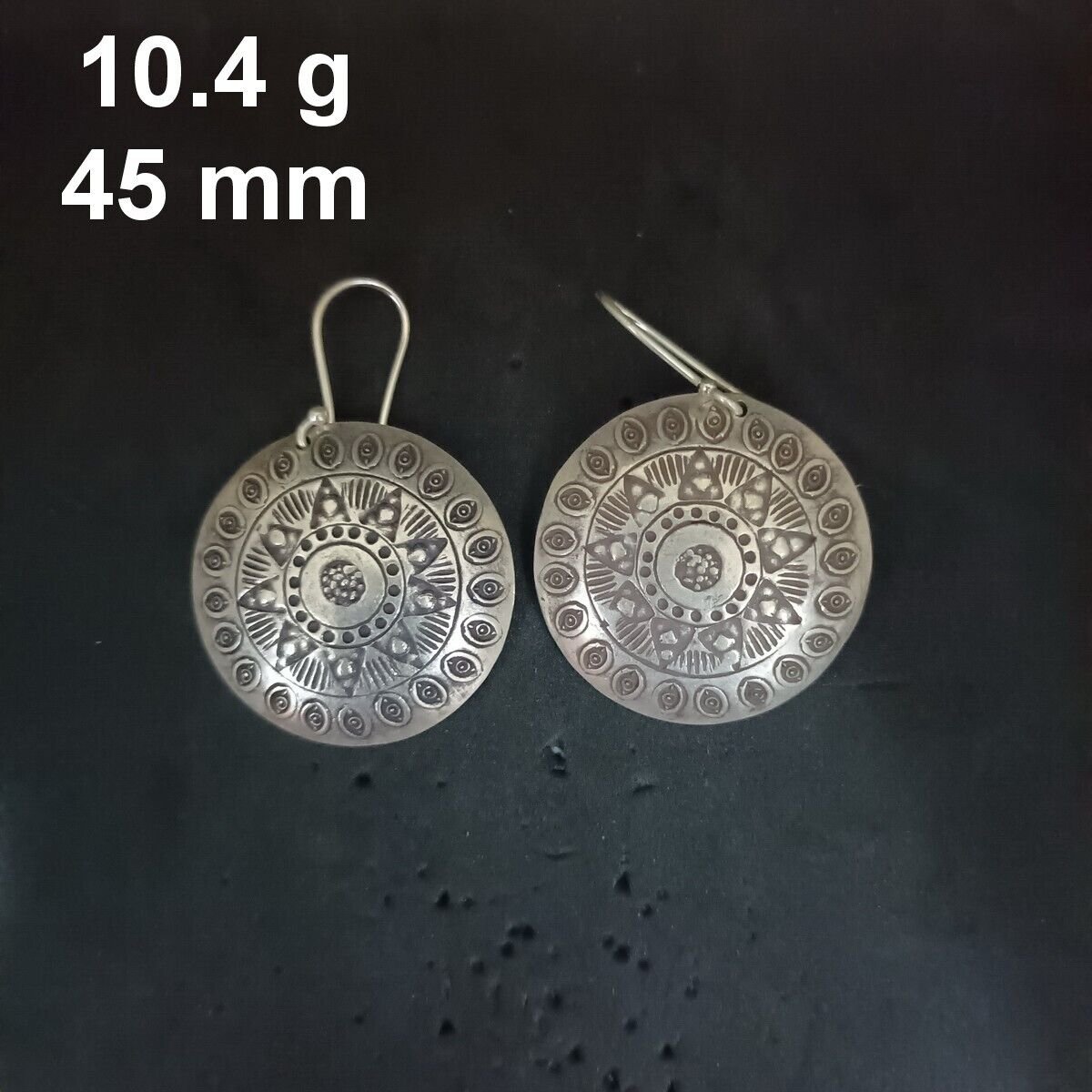 FINE SILVER EARRINGS CRAFT VINTAGE DANGLES 10g Timeless Elegance #RE238