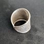 FINE SOLID SILVER RING ADJUSTABLE SIZE VINTAGE 8g ICY WAVE BAND #RR035