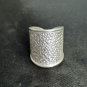 FINE SOLID SILVER RING ADJUSTABLE SIZE VINTAGE 8g ICY WAVE BAND #RR035