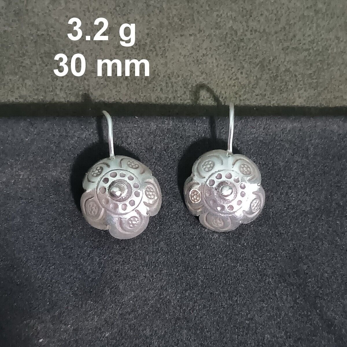 FINE SILVER EARRINGS CRAFT VINTAGE WOMEN DANGLES 3g UMBRELLA STYLES  #RE112