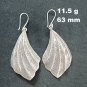FINE SILVER EARRINGS CRAFT VINTAGE WOMEN DANGLES 11g BIG SHELL CHARMS #REE60
