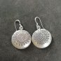 FINE SILVER EARRINGS CRAFT VINTAGE WOMEN DANGLES 6g EMBOSSED TRIBAL #REE89
