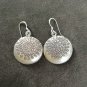FINE SILVER EARRINGS CRAFT VINTAGE WOMEN DANGLES 6g EMBOSSED TRIBAL #REE89
