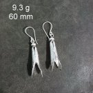FINE SILVER EARRINGS CRAFT VINTAGE DANGLES 9g Timeless Whimsy Petal #RE230