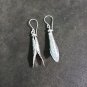 FINE SILVER EARRINGS CRAFT VINTAGE DANGLES 9g Timeless Whimsy Petal #RE230