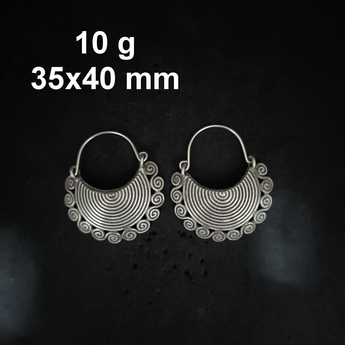 FINE SILVER EARRINGS CRAFT VINTAGE DANGLES 10g Charming Silhouettes #RE299