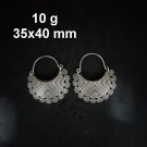 FINE SILVER EARRINGS CRAFT VINTAGE DANGLES 10g Charming Silhouettes #RE299