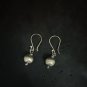 FINE SILVER EARRINGS CRAFT VINTAGE DANGLES 3g MINIMAL CUTE BALL #RE171