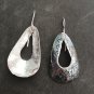 FINE SILVER EARRINGS NO STONE CRAFT VINTAGE DANGLES 6g TRIBAL OVAL #RE060
