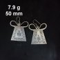 FINE SILVER EARRINGS CRAFT VINTAGE DANGLES 7g boho Geometric Patterned #RE186