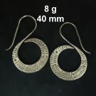 FINE SILVER EARRINGS CRAFT VINTAGE WOMEN DANGLES 8g SPIRAL HERITAGE #RE146
