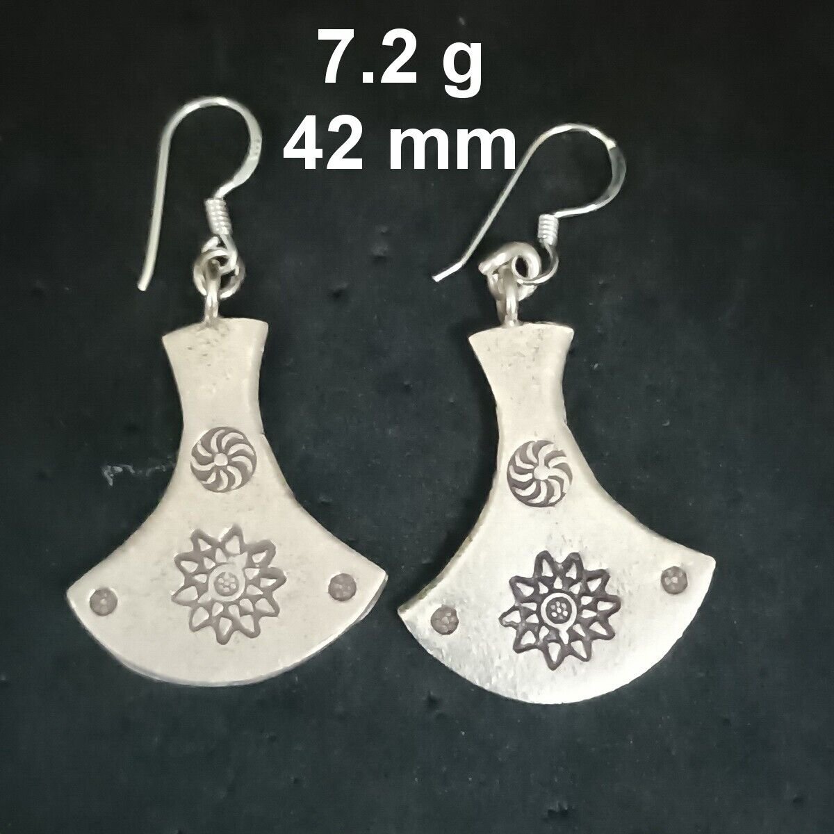 FINE SILVER EARRINGS CRAFT VINTAGE WOMEN DANGLES 7g Chic Creations #RE145