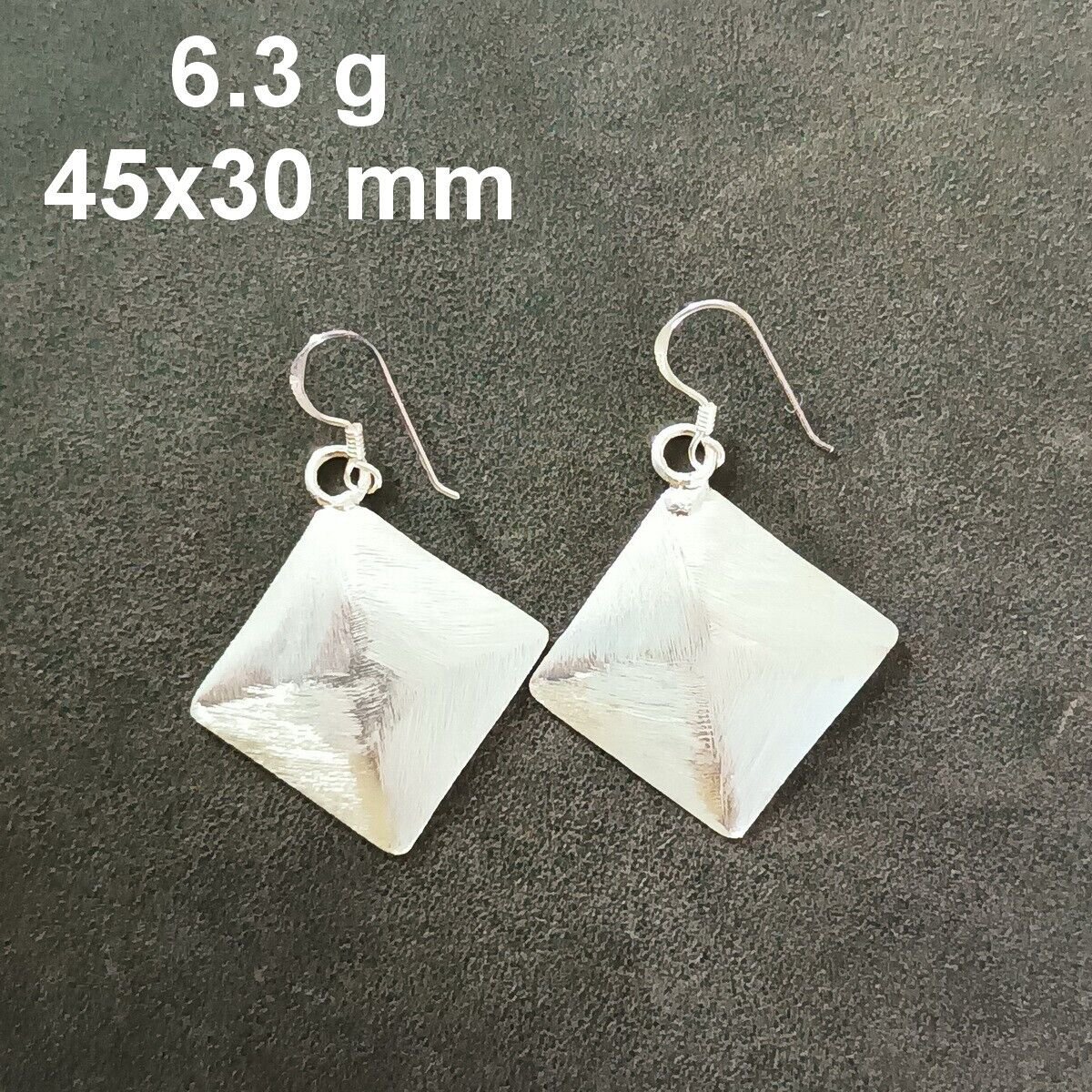 FINE SILVER EARRINGS CRAFT VINTAGE WOMEN DANGLES 6g PLAIN CHARMS #REE97