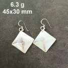 FINE SILVER EARRINGS CRAFT VINTAGE WOMEN DANGLES 6g PLAIN CHARMS #REE97