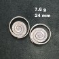 FINE SILVER EARRINGS CRAFT VINTAGE WOMEN DANGLES 7g ROUND SPIRAL #REE75